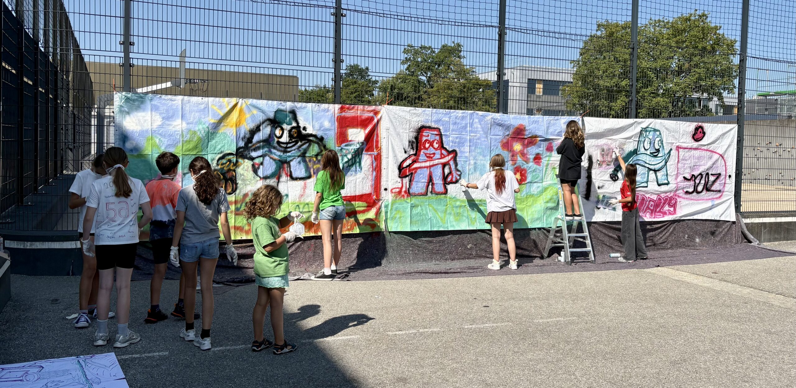 Du betrachtest gerade Bunte letzte Schulwoche: Graffiti-Projekt mit dem JUZ Olching